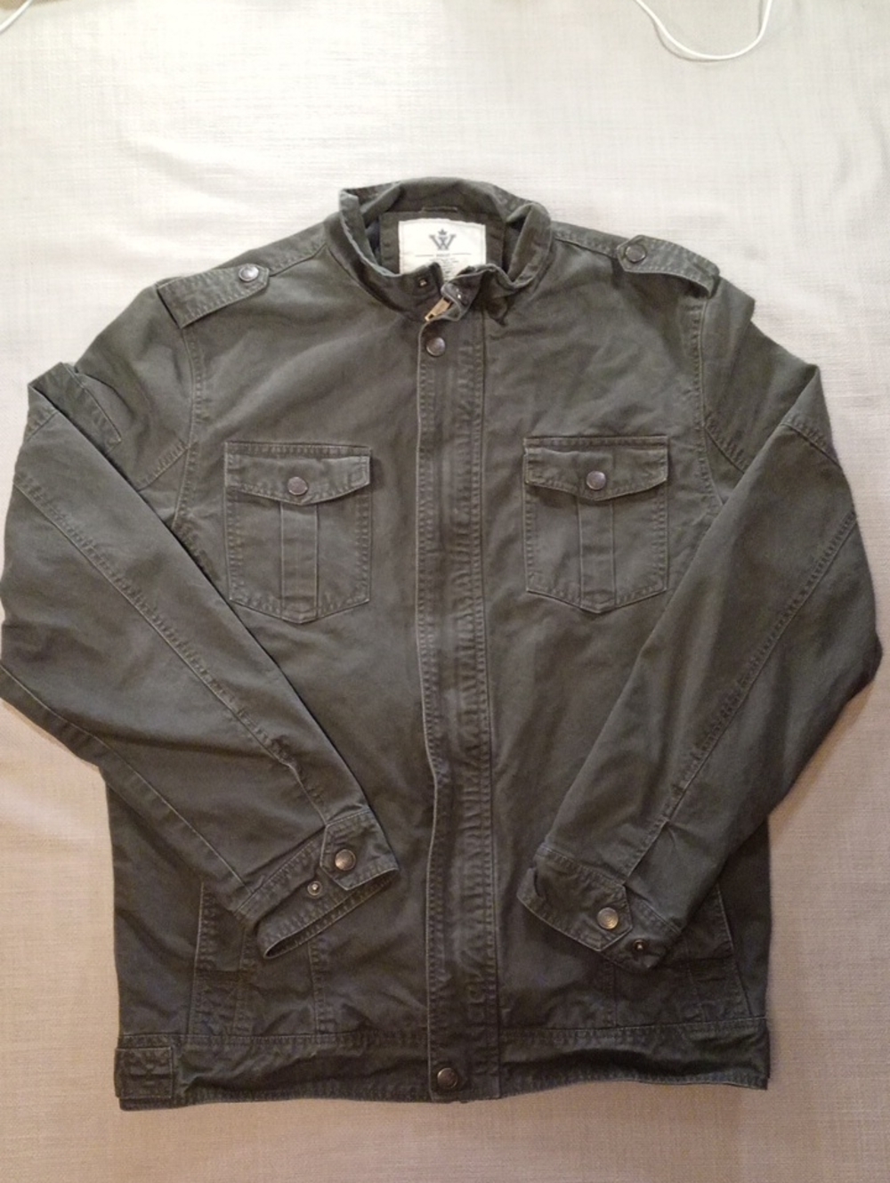Men's Military Field Jacket in Olive - Classic Utility Style